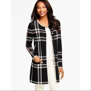 Talbots | Herringbone Plaid Sweater Coat